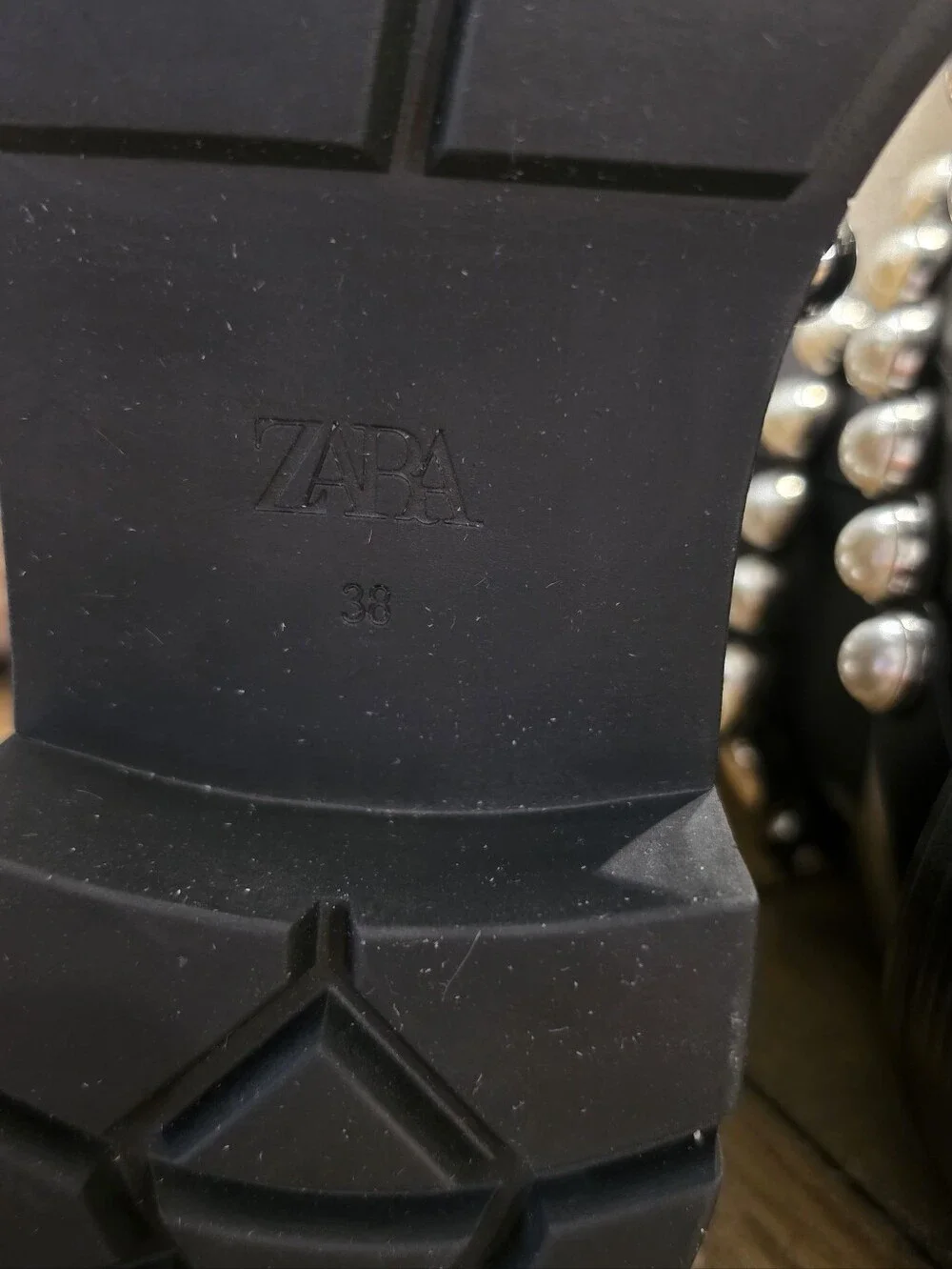 Zara black leather